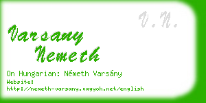 varsany nemeth business card