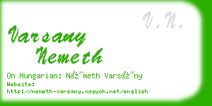varsany nemeth business card